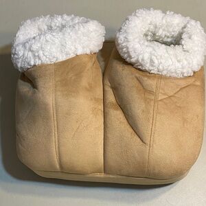 Dr. Scholl's Tan Slip-On Sherpa Cuff Slipper Boots
